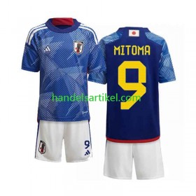 Japan Mitoma 9 Kinder Heim Trikotsatz World Cup 2022 Kurzarm
